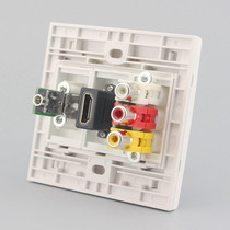 Type 86 audio and video with 3 5 headphones audio HD direct plug docking multimedia socket AV Lotus audio wall plug