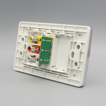Silver edge 120 type one three-hole red and yellow White audio and video straight-in panel AV Lotus audio and video socket panel
