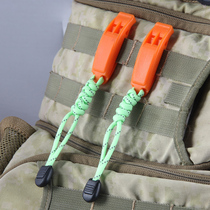 Survival whistle high frequency life-saving whistle outdoor multi-function burst waterproof field adventure emergency plastic double-frequency whistle