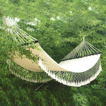 ins Nordic wild tassel hammock single double home outdoor leisure air swing indoor hanging chair female