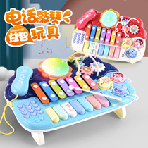 Handle piano eight-tone toy children 0-1 puzzle baby strike 8 A 4 musical instrument baby years 6 months 2 Piano eight 3