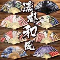 Japanese fan Japanese style and wind folding fan Ukiyo-e Kanagawa Waves Fuji Mountain Fengshen Thor Japanese decorations