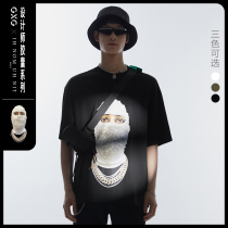 GXG men (X-LAB)IH NOM UH NIT joint 21 years Spring Summer Pearl mask short sleeve T-shirt men tide