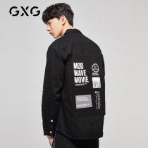  GXG mens clothing (life series)21 years spring and Autumn hot sale letter tooling long-sleeved shirt jacket mens shirt tide