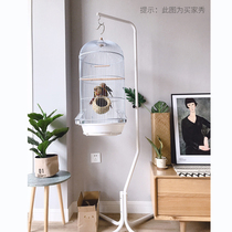 Peony Parrot Xuanfeng Man Bird Brother Tiger Skin Large Round Metal Telescopter Bird Cage