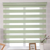 Roll curtain hand pull double - layer full - shade office bedroom balcony toilet shutters without punching hole