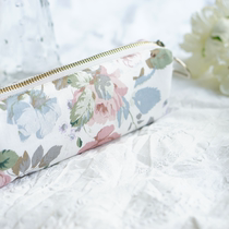  Hiding in the ear) Pen bag)Retro graceful small fresh large-capacity storage work stationery bag Student high-end texture