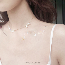 She painted hot Venus Star clavicle tattoo stickers Gold pattern Neck neck long-lasting waterproof net red female stickers