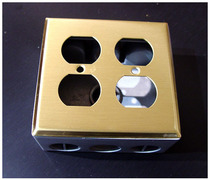 American COOPER four-hole two-digit gold-plated power shell with panel US-made metal bottom box beautiful sound cost-effective