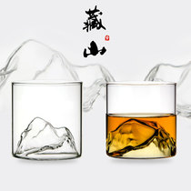 Japanese-style whiskey Cup Tibetan Mountain wine glass Guanshan Mount Fuji Cup heat-resistant tea set glass tea cup art ins Wind