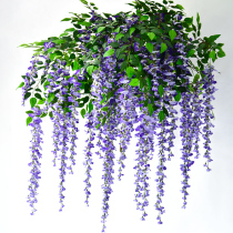 Simulation of wisteria flower fake rattan decorative flower hanging flower plastic flower vine plant bean skewer ceiling fire retardant