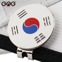 Golf hat clip Korea national flag hat entrainment clip Φ30mm mark Korea ball mark?