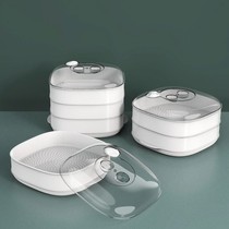 Microwave steamer special steamer steamer water heating lunch box container steamed buns Steamed buns dumplings home plate preservation