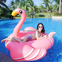 Electric gas pump Environmentally thickened PVC 190CM inflatable flamingos riding floating floating bed swimming circle