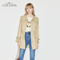 missCOCOON short windbreaker coat women spring and autumn 2021 new waist temperament small man coat