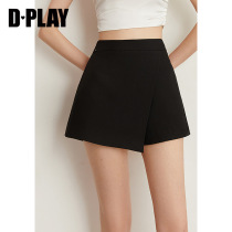 DPLAY Despala 2022 Spring New OL Wind Retro Style Suit Shorts Black slim and good lap shorts