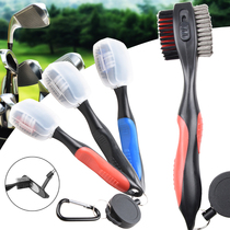 New GOLF club brush GOLF multi-function double-sided cleaning brush with Protective case head cleaning brush Rod head brush