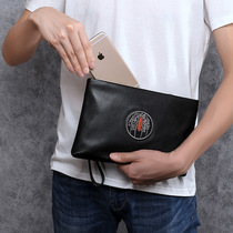  Japanese leather clutch Mens soft cow fashion envelope handbag Cowhide large-capacity luxury business clutch
