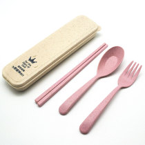  Christian Gift Lord Inner Wheat Straw Set Tableware-Glory to God Travel Tableware Christmas Gift