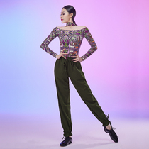 Connie new dance practice trousers Latin dance costume ladies dance national standard modern dance pants loose pocket pants
