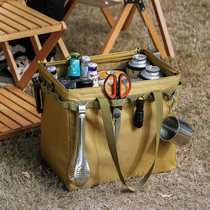 Outdoor folding storage box camping storage tool bag large capacity handbag home shopping bag picnic firewood bag