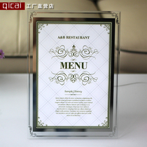 Glass crystal photo frame table 12 inch honor authorization A4 certificate frame Certificate hanging wall creative picture frame medal