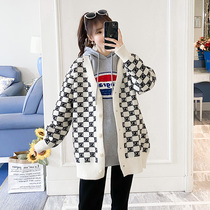 Pregnant women autumn and winter fashion models 2021 New coat women wear knitted cardigan spring and autumn pregnant women sweater coat