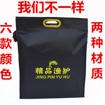 Factory Black Green Square fish protection bag fishing net waterproof mesh breathable zipper fishing storage bag