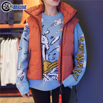 Li Ning coat women 2021 Winter new warm sports leisure vest down vest AMRP006-6-5-7