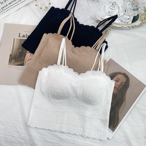 Gu Fei 46903 beauty back underwear women inside and outside wearing suspenders latex pad bottoming white Net Red Vest Women