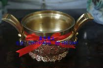 Xinhao Buddhist supplies Buddhist supplies practice activities 5-inch copper double ears Fortune treasure incense burner