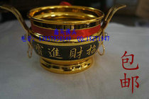 Buddhist supplies Buddhist tools the treasure the Buddha light the 5-inch double-ear alloy incense burner ()