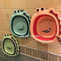 Portable travel cute dinosaur children folding basin girls student dormitory plastic home wash folding Basin