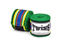 Twins Special tie with Green pattern 5 meters inelastic Hong Kong spot ready