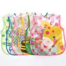 Baby eating clothes Four Seasons thin boys and girls bibs waterproof baby anti-dressing children painting apron protection