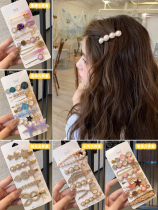 Hairclip 8-piece set of womens summer Net red 21 new set exquisite small fragrant wind ins headdress hairclip eight-piece set Japan and South Korea