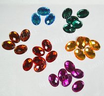 10 * 14mm nail beads acrylic rhinestone hand-stitched drill with hole oval patch drill clothing accessories nail drill