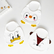 3-pack baby bib animal cartoon bib newborn cotton saliva towel saliva pocket spring and summer breathable rice pocket