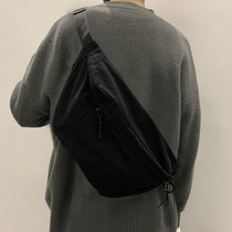 Boys shoulder bag Japanese and Korean leisure large capacity chest bag simple couple Wang Yibo bag canvas Tide brand running bag