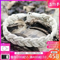 999 foot silver braided bracelet Female ins niche design Light luxury high-end sense transfer couple bracelet Mens fashion jewelry summer