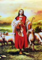  Explosive cheap high-definition three-D grating three-dimensional Jesus shepherd Catholic icon painting Christian craft painting