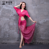 Dance wing adult belly dance skirt practice suit set 2021 new set QC3200