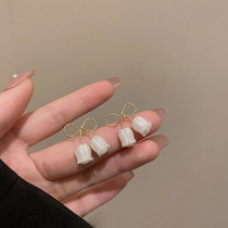 Faecins Wind Butterfly Knots Tulip Gold Fragrance Earrings Woman Retro Minimalist Design Sensation 925 Silver Needle Ear Accessories Gift