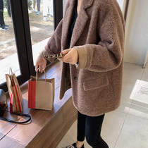 Japanese gold mink coat women 2021 new autumn and winter thick casual loose small hair coat women