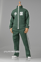 1 6 Mens Soldier Body Retro National Tide Sportsuit Sweatpants Set 12-inch model clothes accessories