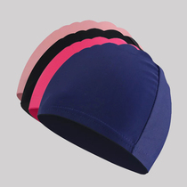 Mens and womens swimming cap womens head cloth nylon adult swimming cap elastic cloth swimming cap does not take a comfortable style
