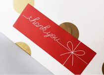 180 red ribbons with bows thank you seal stickers thanks to stickers gift wrapping decoration thoughtful stickers