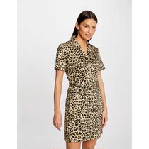 LaRedoute dress with dress BAO WELN printed waist tie with miniskirt dress fashion Temperament Shirt Dress