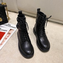 Small CK CAMPAIGNKNOWLEDGE Yafeng leather Martin boots 8 hole locomotive boots thick soled short boots side pull