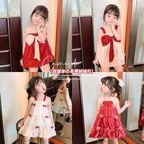 Bow suspender doll shirt